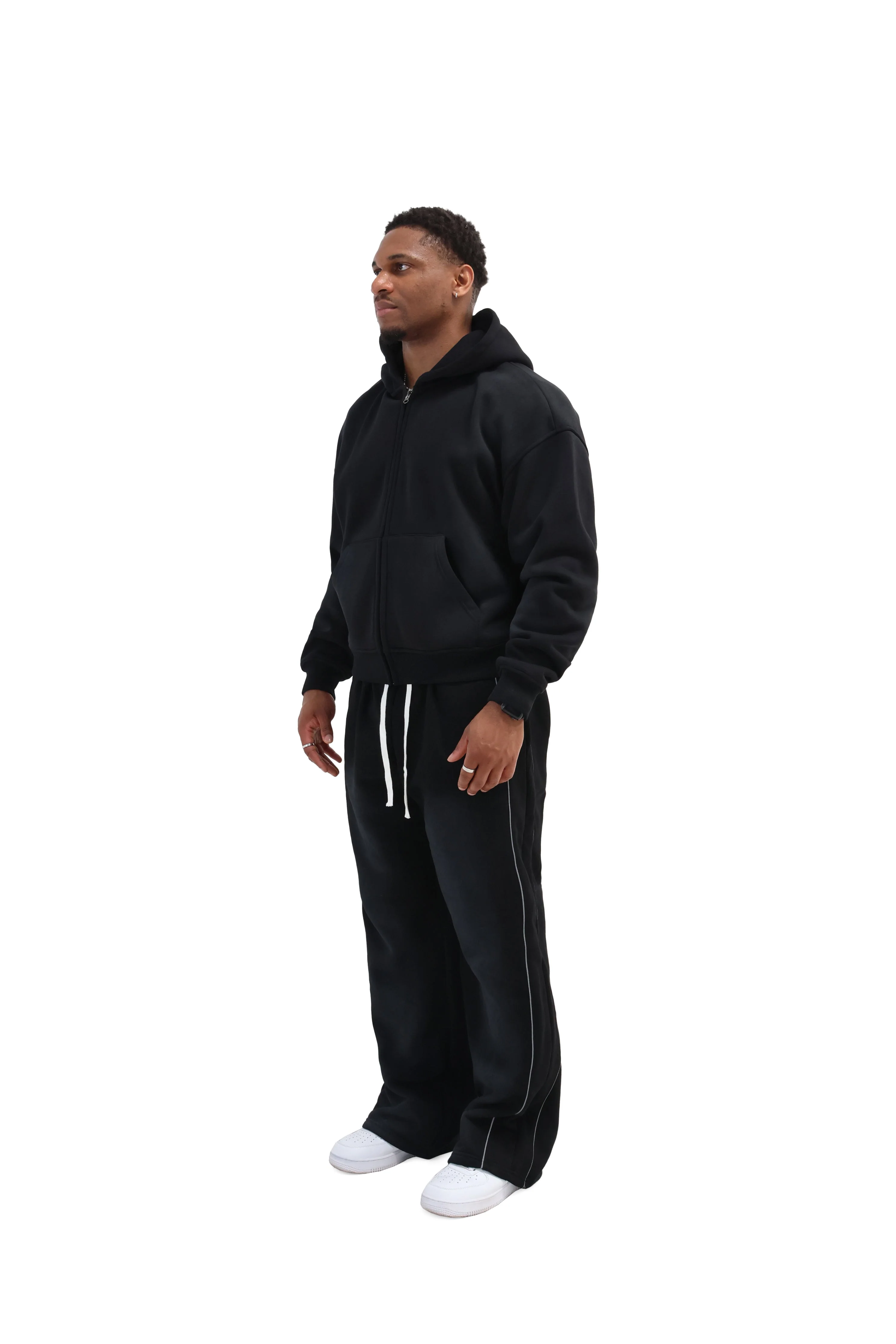 Sunfade Oversized Cropped Zip Hoodies 500gsm - Image 3