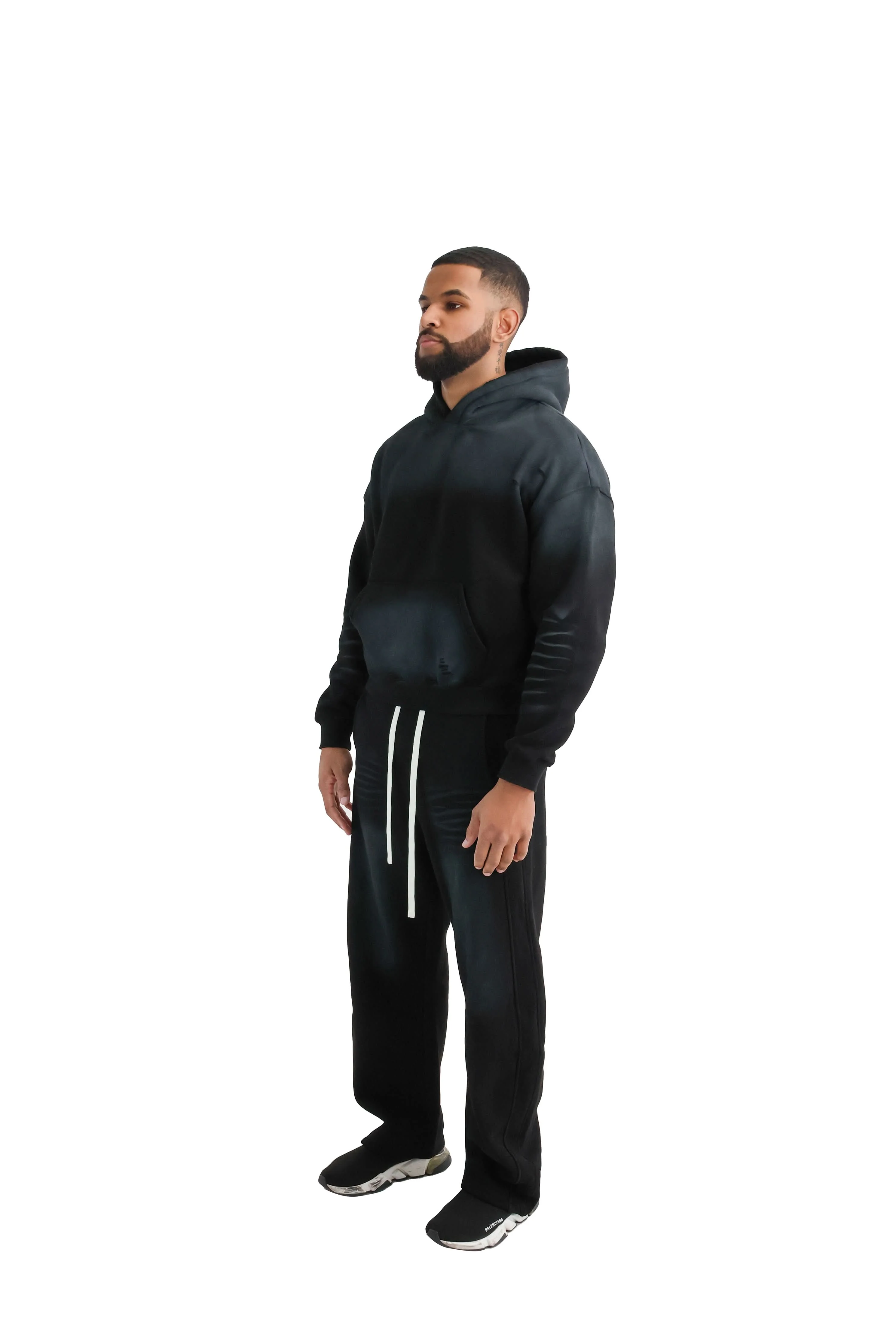 Vintage Sunfade Oversized Cropped Hoodies 400GSM - Image 3